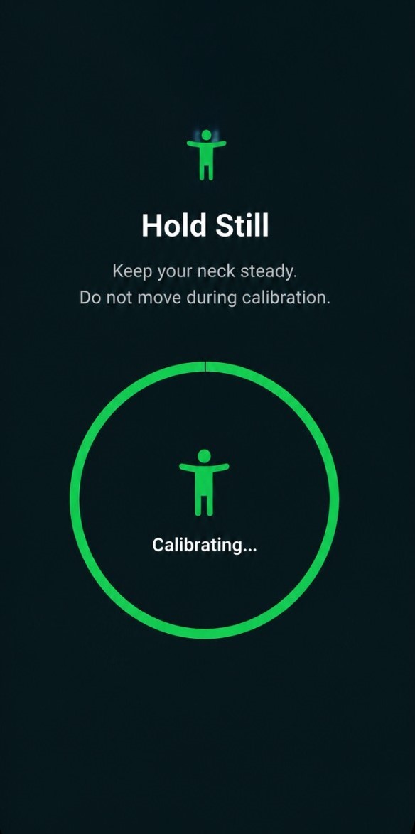 Calibration screen in the AlignPod app